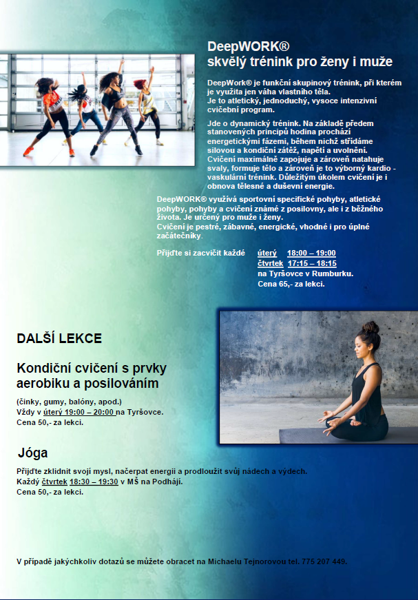 jóga a fitness Rumburk